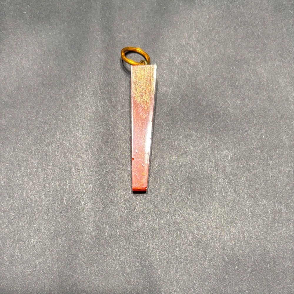 Gold and Orange Pendant (handmade)